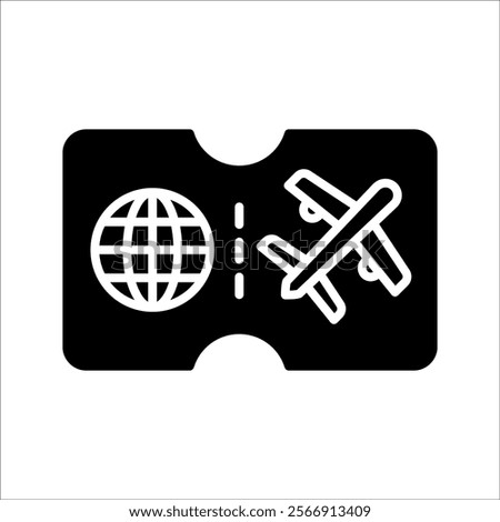 thin line flight ticket icon for travel website. lineart simple trend modern minimal logotype graphic stroke art design web element isolated on white. concept of boarding pass for business travel
