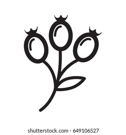 Thin line flower bud icon
