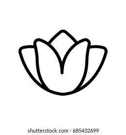 thin line flower icon