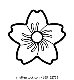 thin line flower icon