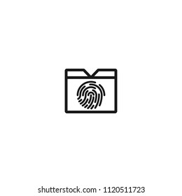 thin line folder vector icon