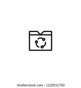 thin line folder vector icon
