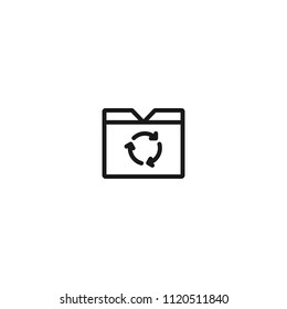 thin line folder vector icon