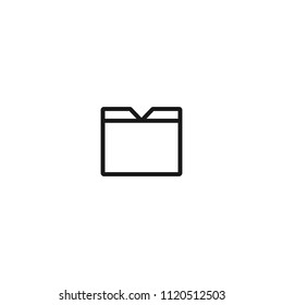 thin line folder vector icon