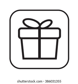 Thin Line Gift box Icon Illustration design