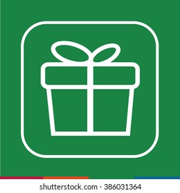Thin Line Gift box Icon Illustration design