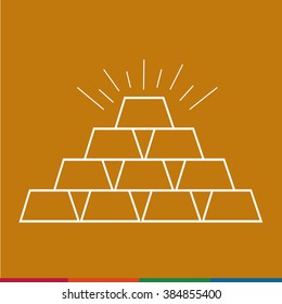 Thin line gold icon Illustration design