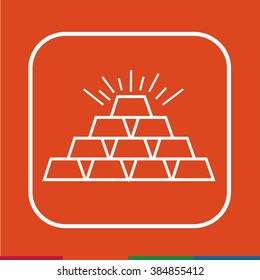 Thin line gold icon Illustration design