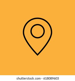 Thin line google map icon - vector illustration