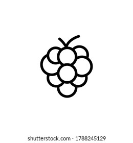Dünne Linie der Weintrauben Symbol