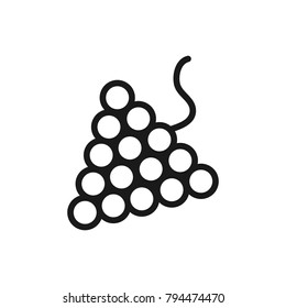 thin line grapes icon