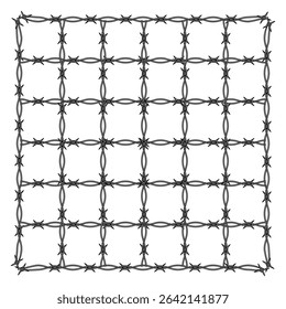 Thin line grid. Minimal square mesh. Vector layout structure. Geometric background symbol.
