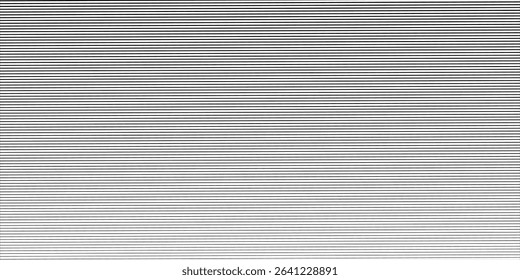 Thin line halftone gradient texture. Fading vertical stripe gradation background. Repeating wide pattern backdrop. Black parallel lines wallpaper for overlay, print, cover, banner, poster. Vector