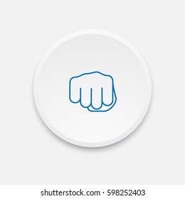 Thin line hand icon. Vector illustration.