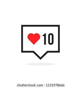 thin line heart like love icon. flat stroke style trendy modern lineart logotype graphic art design element isolated on white background. concept of follower emblem for community or good blog post
