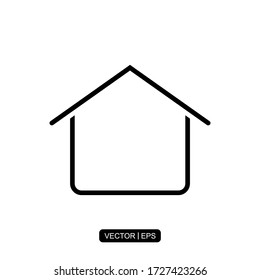 Thin line Home icon vector illustration logo template for many purpose. Isolated on white background.