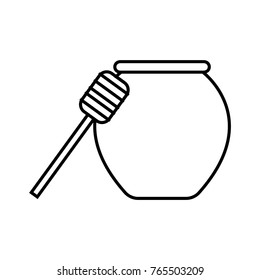 Thin line honey icon