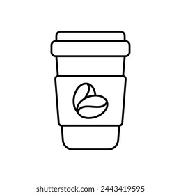 Thin Line Hot Coffee vector icon