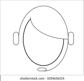 thin line hotline icon. concept of ask, ui, tech, callback, crm, faq, feedback, e-commerce, man work. isolated on white background.