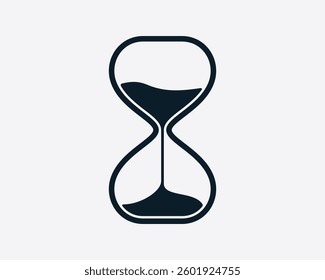 Thin line hourglass icon. High quality vector illustrator.