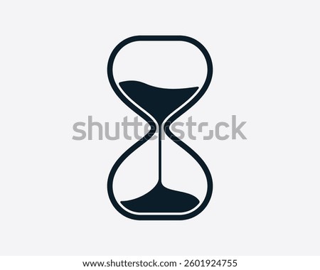 Thin line hourglass icon. High quality vector illustrator.