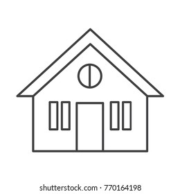 Thin line house icon