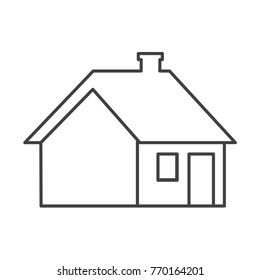 Thin line house icon