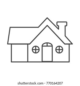 Thin line house icon