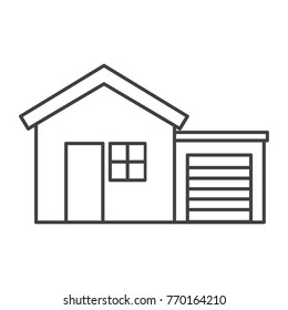 Thin line house icon