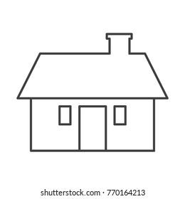 Thin line house icon