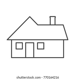 Thin line house icon