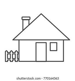 Thin line house icon