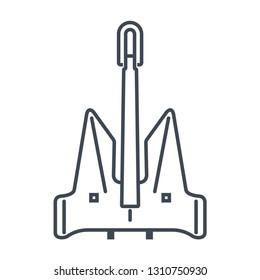 thin line icon anchor