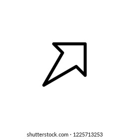 Thin line Icon of Arrow, Direction, Navigation, Pointing, Cursor. Editable vector stroke 64x64 Pixel.