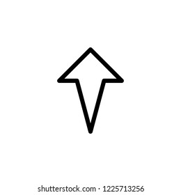 Thin line Icon of Arrow, Direction, Navigation, Pointing, Cursor. Editable vector stroke 64x64 Pixel.
