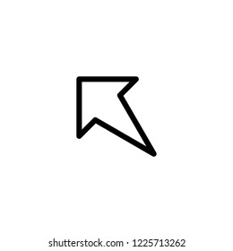 Thin line Icon of Arrow, Direction, Navigation, Pointing, Cursor. Editable vector stroke 64x64 Pixel.