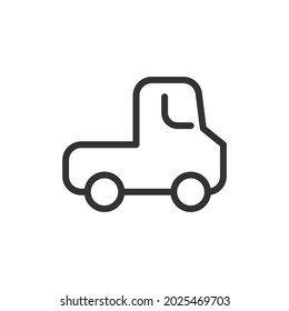 Thin line icon of auto. Vector outline sign for UI, web and app. Concept design of auto icon. Isolated on a white background.