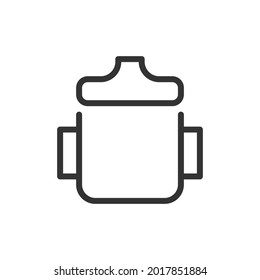 Thin line icon of baby bottle. Vector outline sign for UI, web and app. Concept design of baby bottle icon. Isolated on a white background.