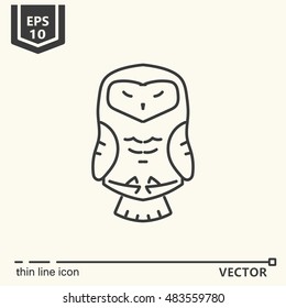 Thin line icon - birdie. EPS 10. Isolated object