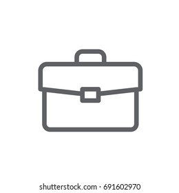 thin line icon business briefcase icon bag leadership own company office worker private entrepreneur sole proprietor vacation colleague company logo business vector icon