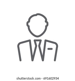 thin line icon business man thin line icon boss manager Icon book pencil apple science reading symbol design vector template communication, Thin Line Vector Illustration Set