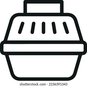 Icono de línea delgada del portador. Signo de contorno vectorial para interfaz de usuario, web y aplicación. Diseño conceptual del icono de portador. Aislado sobre un fondo blanco.