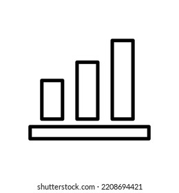 thin line icon chart vector illustration