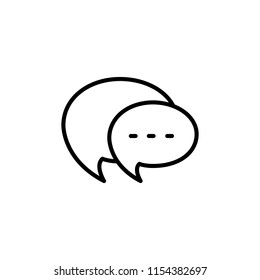 Thin line icon of chat, conversation, communication, message. Editable vector stroke 64x64 Pixel.