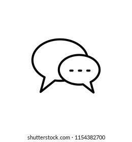 Thin line icon of chat, conversation, communication, message. Editable vector stroke 64x64 Pixel.
