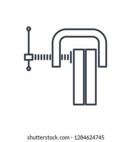 thin line icon thin line icon clamp, vise