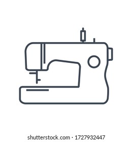 Thin line icon clothing, garment industry, sewing machine