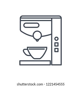 thin line icon coffee machine