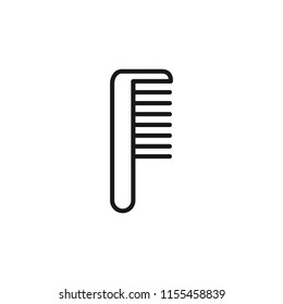 Thin line icon of comb, tool, barber. Editable vector stroke 64x64 Pixel.