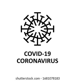 Thin line icon Coronavirus microorganism icon, Novel 2019-nCoV Novel Coronavirus Bacteria. Stop the Coronavirus Concept. Dangerous Coronavirus in China, Wuhan. Isolated Vector pixel perfect